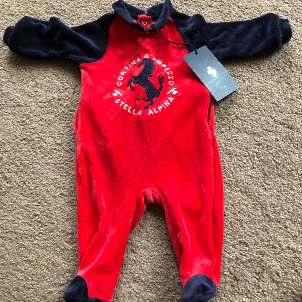 Ferrari velour outfit for baby girl